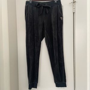 Victoria’s Secret Black Velvet Joggers